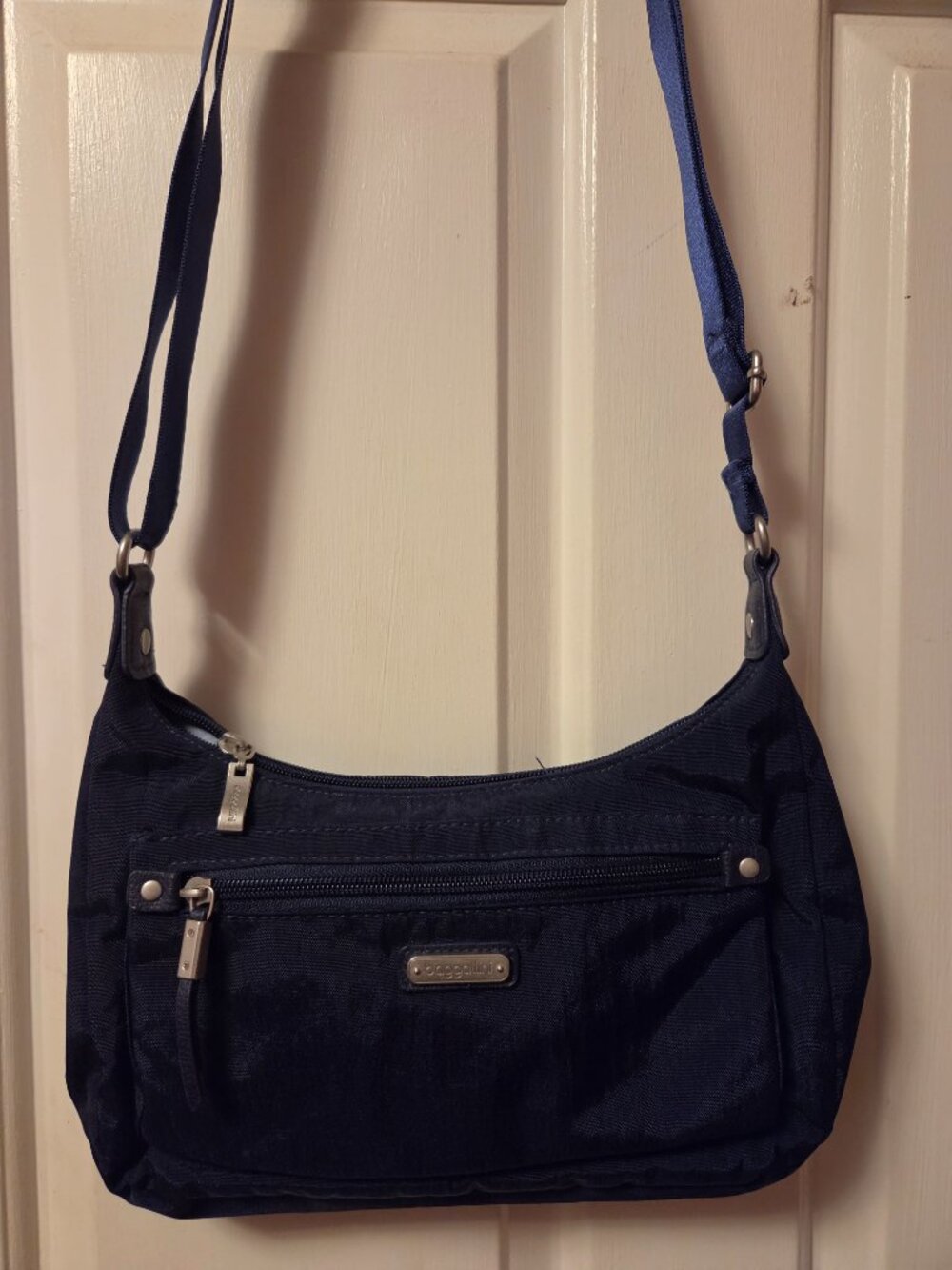 Baggallini Navy Blue Handbag.